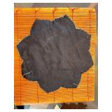 Kitchen Decor and Tableware Lot with Glass Plate, Felt Mat, Bamboo Placemat, and Leaf Dish