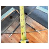 Mid-Century Modern Glass Top Dining Table with 4 Chrome-Frame Chairs