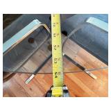 Mid-Century Modern Glass Top Dining Table with 4 Chrome-Frame Chairs