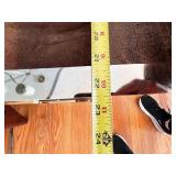 Mid-Century Modern Glass Top Dining Table with 4 Chrome-Frame Chairs