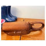 Decorative Assorted Home Decor Items Including Ceramic, Glass, and Wood Pieces - Set of 9