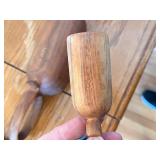 Decorative Assorted Home Decor Items Including Ceramic, Glass, and Wood Pieces - Set of 9