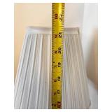 Brass Table Lamp with Pleated Shade, 24 Inches Tall