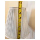 Brass Table Lamp with Pleated Shade, 24 Inches Tall