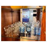 Collection of Glass Candle Holders and Small Decorative Bowls