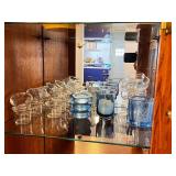 Collection of Glass Candle Holders and Small Decorative Bowls