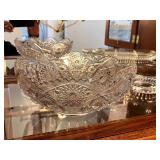 Cut Glass Crystal Bowl With Dishes and Ashtray Set