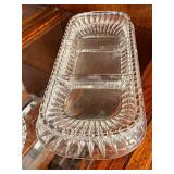 Cut Glass Crystal Bowl With Dishes and Ashtray Set