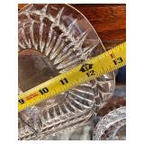 Cut Glass Crystal Bowl With Dishes and Ashtray Set