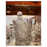 Cut Crystal Barware Set with Decanters, Ice Bucket, Glasses