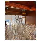 Cut Crystal Barware Set with Decanters, Ice Bucket, Glasses