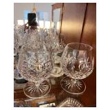 Cut Crystal Barware Set with Decanters, Ice Bucket, Glasses