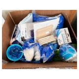 Box of Mobility and Personal Care Supplies Including Gait Belts and Incontinence Underwear