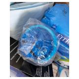 Box of Mobility and Personal Care Supplies Including Gait Belts and Incontinence Underwear