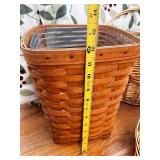 Collection of 3 Woven Baskets with Handles and Liners