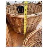 Collection of 3 Woven Baskets with Handles and Liners