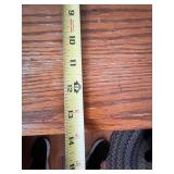 Wooden 4-Drawer Nightstand Dresser with Brass Handles