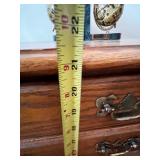 Wooden 4-Drawer Nightstand Dresser with Brass Handles