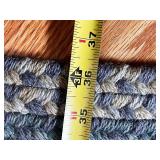 Set of 2 Oval Braided Rugs 60in x 36in Gray Blue Tones