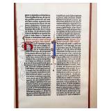 Pair of Framed Illuminated Manuscript Pages in Latin Script