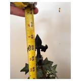 Artificial Topiary Ivy Plant with Red Pots, Decorative Picks, and Taper Candles Set