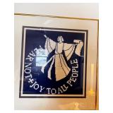 Set of 2 Framed Scandinavian Needlework Art Pieces