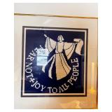 Set of 2 Framed Scandinavian Needlework Art Pieces