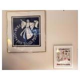Set of 2 Framed Scandinavian Needlework Art Pieces