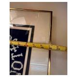 Set of 2 Framed Scandinavian Needlework Art Pieces