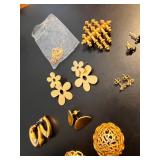Collection of Vintage and Modern Gold-Tone Earrings and Charms