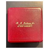 Set of 3 Vintage Earrings with Yellow Accents and Red Case