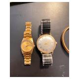 Seiko Quartz Watch, Hamilton Thin-o-matic Watch, and Gold Tone Bracelet