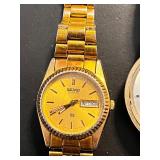 Seiko Quartz Watch, Hamilton Thin-o-matic Watch, and Gold Tone Bracelet
