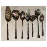 International Deepsilver Flatware Set - Ornate Floral-Scroll Handles (7-Piece)