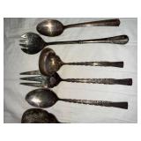 International Deepsilver Flatware Set - Ornate Floral-Scroll Handles (7-Piece)