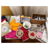 Embroidery Hoop Art Set of 5 - Heart & Leaf Designs with Threads & Patterns