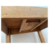 Farmhouse Wood Table with Drawer - 40 in L x 28 in W x 30 in H - X-Base