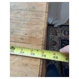 Farmhouse Wood Table with Drawer - 40 in L x 28 in W x 30 in H - X-Base