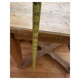 Farmhouse Wood Table with Drawer - 40 in L x 28 in W x 30 in H - X-Base