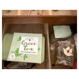 Vintage Brown Jewelry Box - Divided Tray with Assorted Jewelry Findings Inside