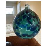 Glass Ball Ornaments - Mosaic Teal/Blue (Lot of 2)