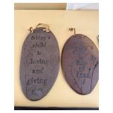 Framed Cross Pendant - Oval Wall Plaques - Sunburst Wood Decor - 3M Claw Hanger Kit (Lot of 5)