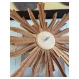 Framed Cross Pendant - Oval Wall Plaques - Sunburst Wood Decor - 3M Claw Hanger Kit (Lot of 5)