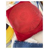 Textile Lot: Doilies, Napkins, Tablecloths, Round Placemats & Coasters