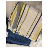 Assorted Vintage Linen & Fabric Lot - Embroidered Cloths, Lace, Napkins, Stripes