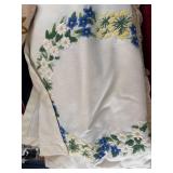 Assorted Vintage Linen & Fabric Lot - Embroidered Cloths, Lace, Napkins, Stripes