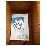 Winsor & Newton Cotman Watercolour 15-color Set with Blick Sketchboo, Pencil Kit, and Various Craft Supplies in Bins