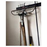 Garden Tools Lot - Shovels, Rake, Hoe & Pitchfork