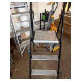 Step Stool Ladder & Metal Ladder - Aluminum 2-Step Stool + Tall Folding Ladder (Lot of 2)