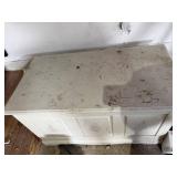 White Painted Cedar Hope Chest with Fern Panel Front - Cedar-Lined Interior